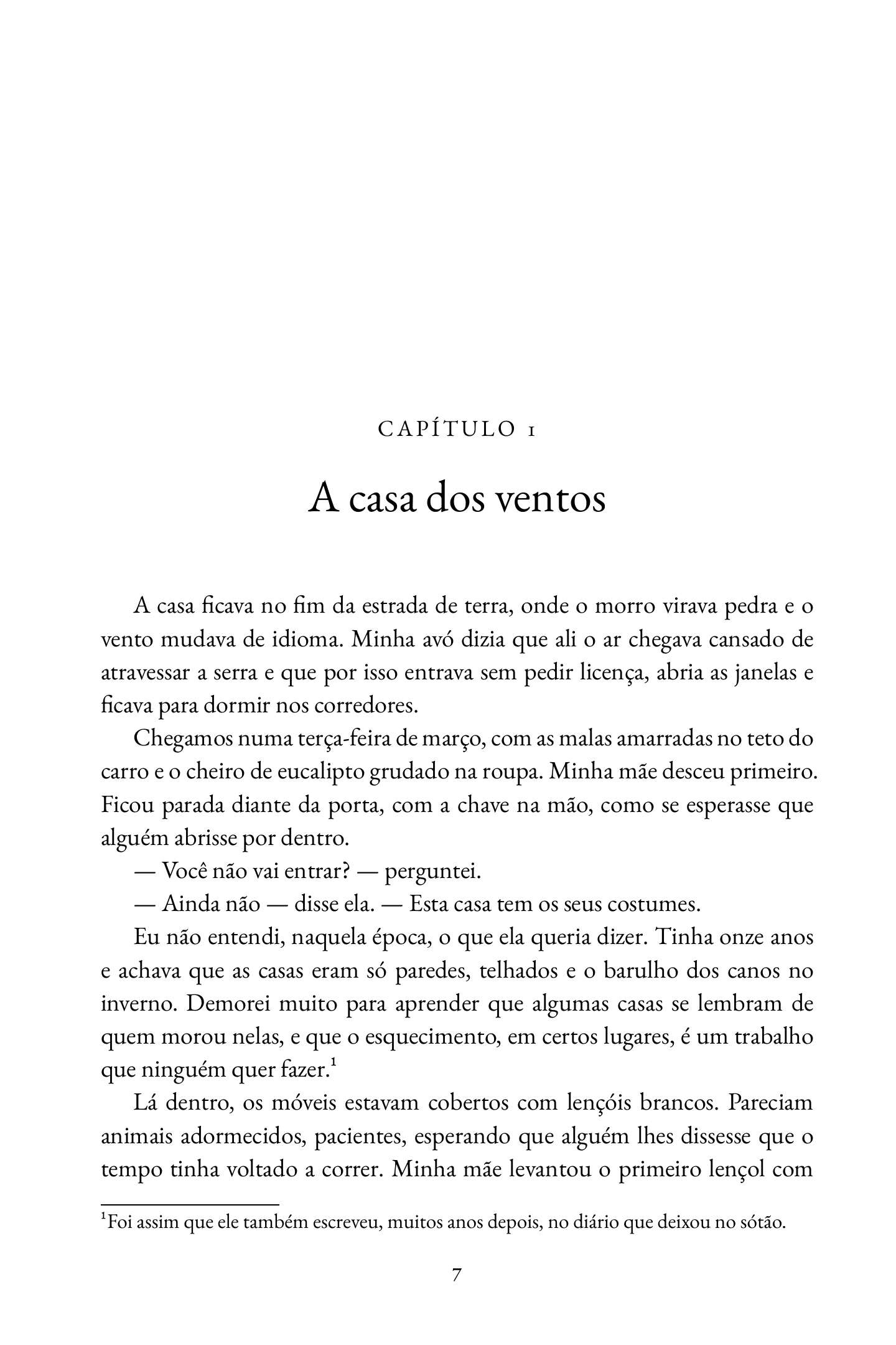 Abertura de capítulo com nota de rodapé